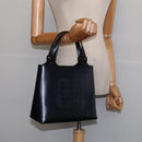 GIVENCHY Hand Bag Leather Navy Auth 148313-19