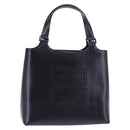 GIVENCHY Hand Bag Leather Navy Auth 148313-1