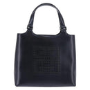 GIVENCHY Hand Bag Leather Navy Auth 148313-13