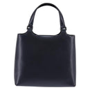 GIVENCHY Hand Bag Leather Navy Auth 148313-2