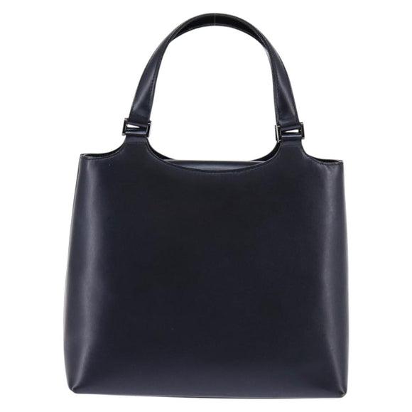 GIVENCHY Hand Bag Leather Navy Auth 148313
