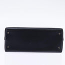 GIVENCHY Hand Bag Leather Navy Auth 148313-5