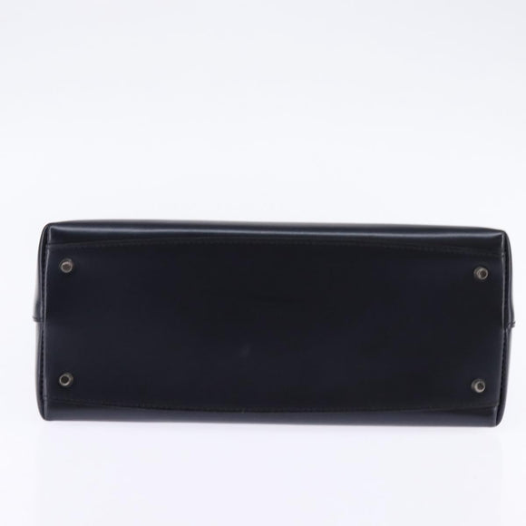 GIVENCHY Hand Bag Leather Navy Auth 148313