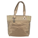 CHANEL Paris Biarritz PM Tote Bag Coated Canvas Gold CC Auth 148314-13