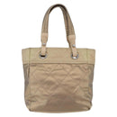 CHANEL Paris Biarritz PM Tote Bag Coated Canvas Gold CC Auth 148314-2