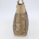 CHANEL Paris Biarritz PM Tote Bag Coated Canvas Gold CC Auth 148314-3