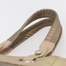 CHANEL Paris Biarritz PM Tote Bag Coated Canvas Gold CC Auth 148314-8