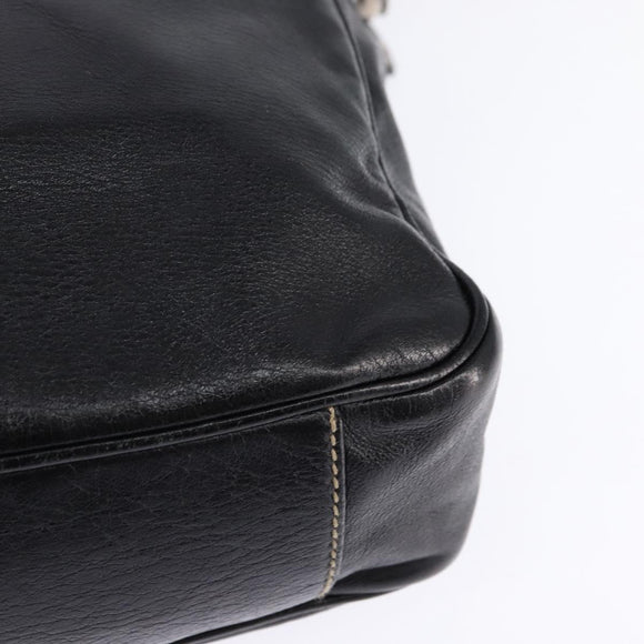 GUCCI Shoulder Bag Leather Black 201451 Auth 148316