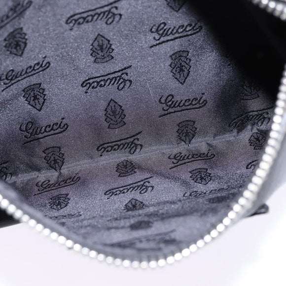 GUCCI Shoulder Bag Leather Black 201451 Auth 148316