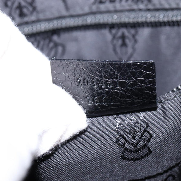 GUCCI Shoulder Bag Leather Black 201451 Auth 148316