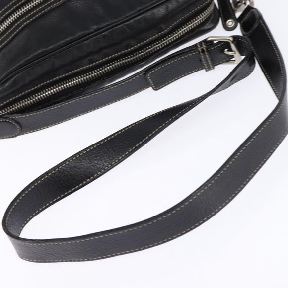 GUCCI Shoulder Bag Leather Black 201451 Auth 148316