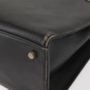 Salvatore Ferragamo Gancini Tote Bag Leather Gray Silver Auth 148318-15