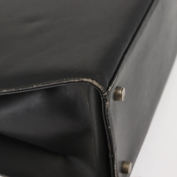 Salvatore Ferragamo Gancini Tote Bag Leather Gray Silver Auth 148318