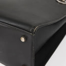 Salvatore Ferragamo Gancini Tote Bag Leather Gray Silver Auth 148318-17