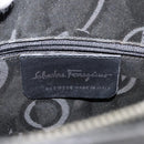 Salvatore Ferragamo Gancini Tote Bag Leather Gray Silver Auth 148318-12