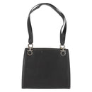 Salvatore Ferragamo Gancini Tote Bag Leather Gray Silver Auth 148318-2