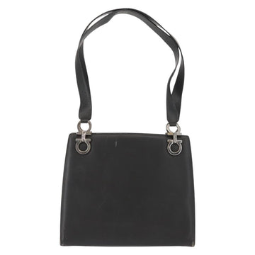 Salvatore Ferragamo Gancini Tote Bag Leather Gray Silver Auth 148318 - 0