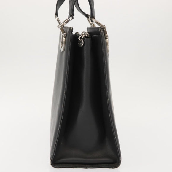 Salvatore Ferragamo Gancini Tote Bag Leather Gray Silver Auth 148318