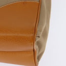 PRADA Tote Bag Canvas Beige Silver Auth 148319-14