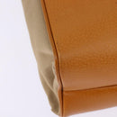 PRADA Tote Bag Canvas Beige Silver Auth 148319-15