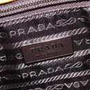 PRADA Tote Bag Canvas Beige Silver Auth 148319-18