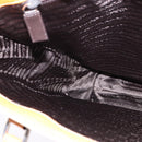 PRADA Tote Bag Canvas Beige Silver Auth 148319-20