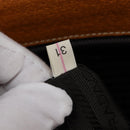 PRADA Tote Bag Canvas Beige Silver Auth 148319-11