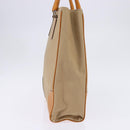 PRADA Tote Bag Canvas Beige Silver Auth 148319-4