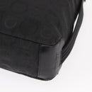 Salvatore Ferragamo Gancini Shoulder Bag Canvas Black Silver Auth 148320-14