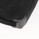 Salvatore Ferragamo Gancini Shoulder Bag Canvas Black Silver Auth 148320-15