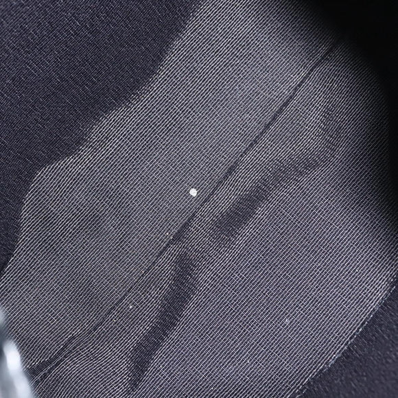 Salvatore Ferragamo Gancini Shoulder Bag Canvas Black Silver Auth 148320