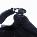 Salvatore Ferragamo Gancini Shoulder Bag Canvas Black Silver Auth 148320-17