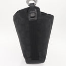 Salvatore Ferragamo Gancini Shoulder Bag Canvas Black Silver Auth 148320-4