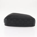 Salvatore Ferragamo Gancini Shoulder Bag Canvas Black Silver Auth 148320-5