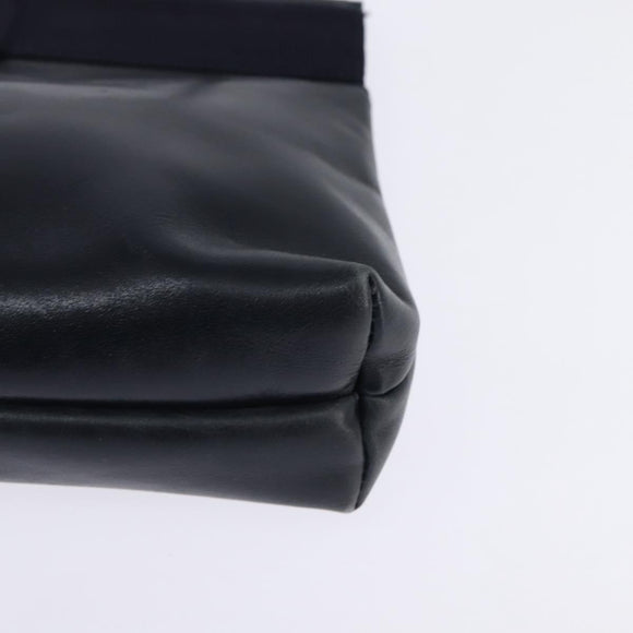 Salvatore Ferragamo Vala Shoulder Bag Leather Navy Gold Auth 148321