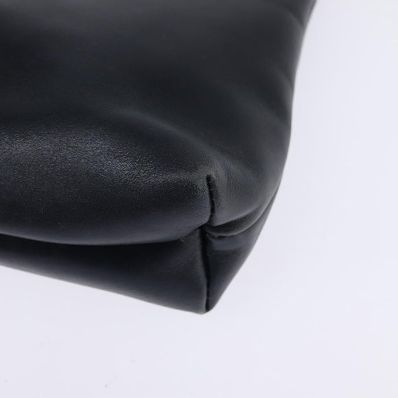 Salvatore Ferragamo Vala Shoulder Bag Leather Navy Gold Auth 148321