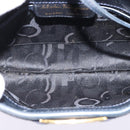 Salvatore Ferragamo Vala Shoulder Bag Leather Navy Gold Auth 148321-11