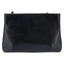 Salvatore Ferragamo Vala Shoulder Bag Leather Navy Gold Auth 148321-2