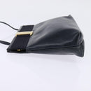 Salvatore Ferragamo Vala Shoulder Bag Leather Navy Gold Auth 148321-3