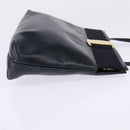 Salvatore Ferragamo Vala Shoulder Bag Leather Navy Gold Auth 148321-4