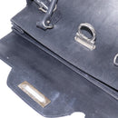 Salvatore Ferragamo Gancini Hand Bag Leather Black Silver Auth 148322-10