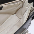 Salvatore Ferragamo Gancini Hand Bag Leather Black Silver Auth 148322-18