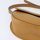 Christian Dior Shoulder Bag Leather Brown Gold Auth 148323-9