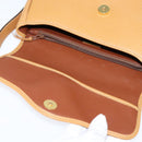 Christian Dior Shoulder Bag Leather Brown Gold Auth 148323-10