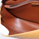 Christian Dior Shoulder Bag Leather Brown Gold Auth 148323-18