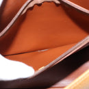 Christian Dior Shoulder Bag Leather Brown Gold Auth 148323-19