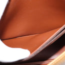 Christian Dior Shoulder Bag Leather Brown Gold Auth 148323-20