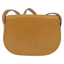 Christian Dior Shoulder Bag Leather Brown Gold Auth 148323-2