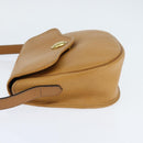 Christian Dior Shoulder Bag Leather Brown Gold Auth 148323-3