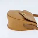 Christian Dior Shoulder Bag Leather Brown Gold Auth 148323-4